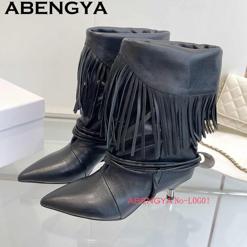 Suede Leather Edge Tassel Desi - Ethnic Fashion Women review and price